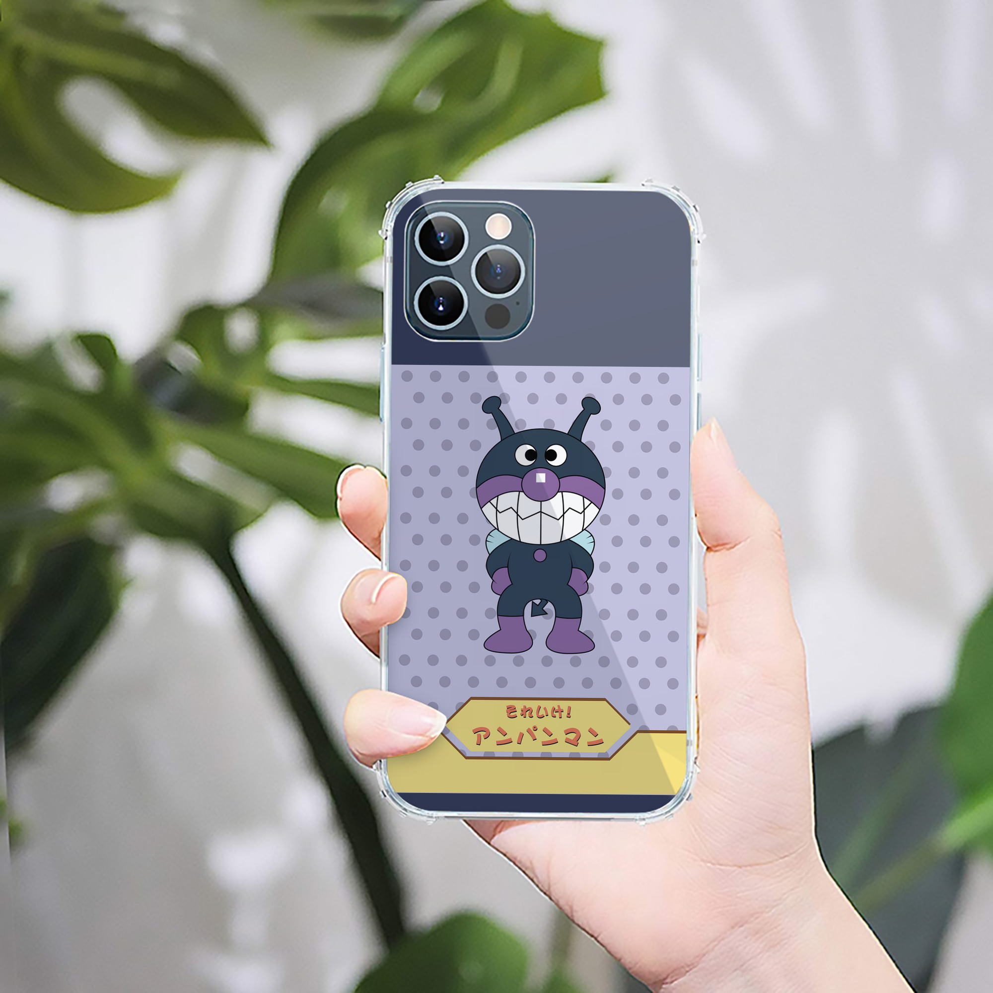 （画像用） アンパンマン Anpanman 【iPhone 12シリーズ対応】透明スマホケース（クリアソフトケース）